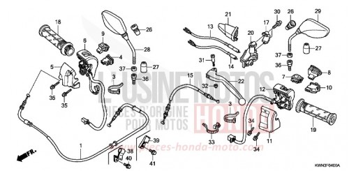 HANDLE LEVER/SWITCH/CABLE WW125EX2A de 2010